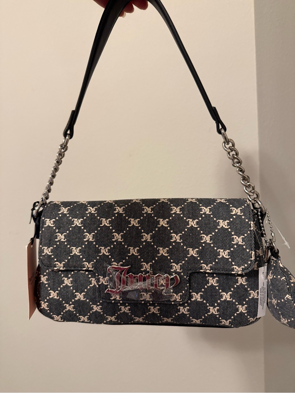 Juicy Couture Monogram Chain Shoulder Bag